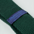 Plain Dark Green Knitted Cashmere Tie