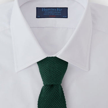 Plain Dark Green Knitted Cashmere Tie