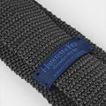 Plain Dark Navy Knitted Silk Tie