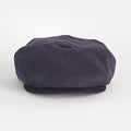 Plain Dark Navy Linen Gatsby Cap