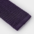 Plain Deep Purple Knitted Silk Tie