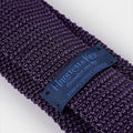 Plain Deep Purple Knitted Silk Tie