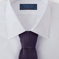 Plain Deep Purple Knitted Silk Tie