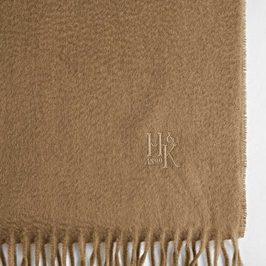 Plain Ecru Wide Width Pure Cashmere Scarf