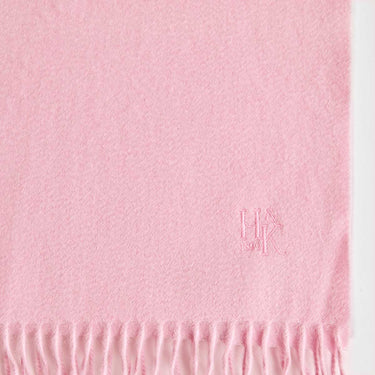 Plain Light Pink Wide Width Pure Cashmere Scarf