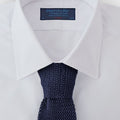 Plain Marine Knitted Silk Tie