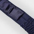 Plain Marine Knitted Silk Tie