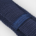 Plain Marine Knitted Silk Tie