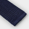 Plain Marine Knitted Silk Tie