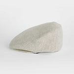 Plain Natural 100% Linen Flat Cap