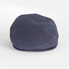 Plain Navy 100% Linen Flat Cap