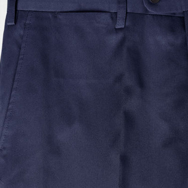 Plain Navy Cotton Trousers