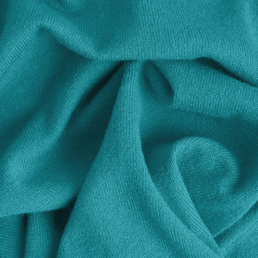 Plain Ocean Blue 2 - Ply Cashmere V - Neck Pullover