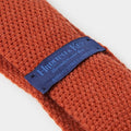 Plain Orange Knitted Cashmere Tie