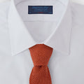 Plain Orange Knitted Cashmere Tie