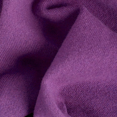 Plain Purple 2 - Ply Cashmere V - Neck Sweater