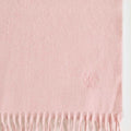 Plain Rose Pink Wide Width Pure Cashmere Scarf