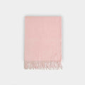 Plain Rose Pink Wide Width Pure Cashmere Scarf