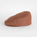 Plain Rust 100% Linen Flat Cap