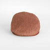 Plain Rust 100% Linen Flat Cap