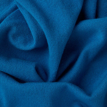 Plain Shard Blue 2 - Ply Cashmere V - Neck Pullover