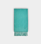 Plain Teal Narrow Width Pure Cashmere Scarf