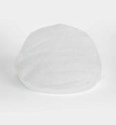 Plain White Linen Flat Cap