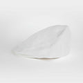 Plain White Linen Flat Cap