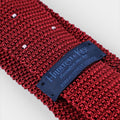 Porpora & White Spot Knitted Silk Tie