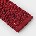 Porpora & White Spot Knitted Silk Tie