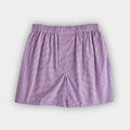 Purple & White Fine Check Cotton Poplin Boxer Shorts