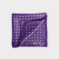 Purple & White Medium Spot Silk Pocket Square