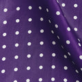 Purple & White Medium Spot Silk Pocket Square