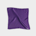 Purple & White Medium Spot Silk Pocket Square