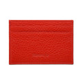 Red Calf Leather Double Sided Card Holder