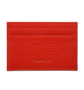 Red Calf Leather Double Sided Card Holder