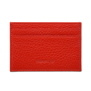 Red Calf Leather Double Sided Card Holder