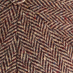 Red & Cream Wool Herringbone Toni Cap