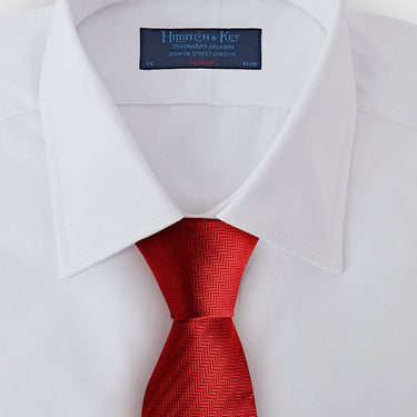 Red Herringbone Silk Tie