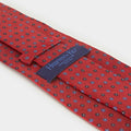 Red Miniature Floral Motif Silk Tie