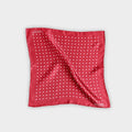 Red & White Medium Spot Silk Pocket Square