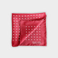 Red & White Medium Spot Silk Pocket Square