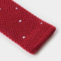 Red & White Spot Knitted Cashmere Tie