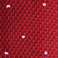 Red & White Spot Knitted Cashmere Tie