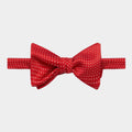 Red & White Spots Silk Handmade Bow Tie