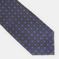 Royal Blue Blossom Motif Silk Tie