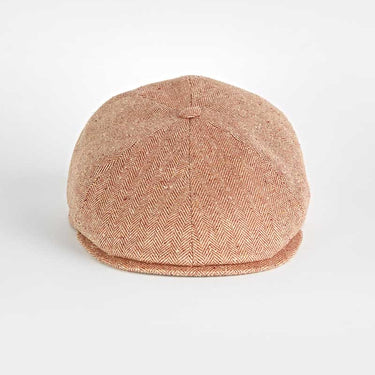 Rust Herringbone Silk Toni Cap