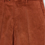 Rust Orange Cotton Corduroy Trousers