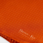 Rust Pin Dot Silk Handkerchief