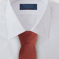 Rust Self - Spot Wool & Silk Blend Tie